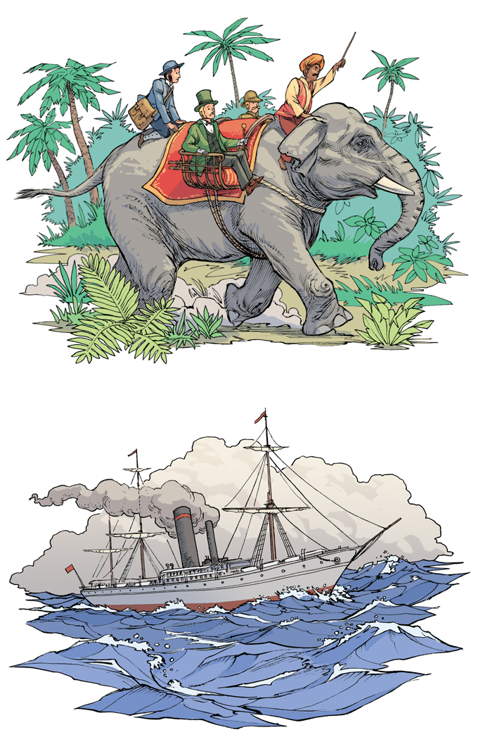 Dessin Tour Du Monde En 80 Jours