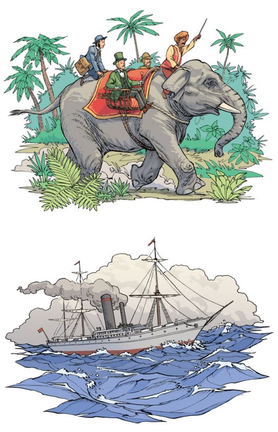 Illustration Tour Du Monde En 80 Jours Jules Verne Le tour du monde en 80 jours | Martin Maniez illustrations